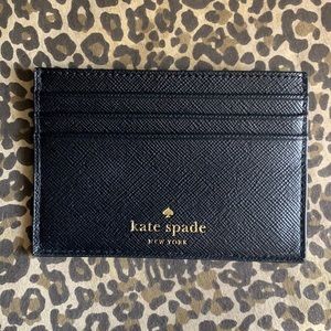 Kate spade cardholder, black leather sequence